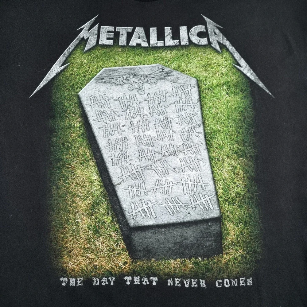 Vintage Y2K‎ Metallica The Day That Never Comes Shirt Size Large Black Rock Band